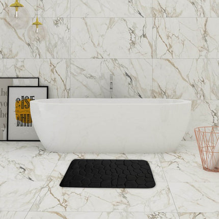 Kdkad Bathroom Rugs Sets 4 Piece, Non Slip Memory Foam Bathroom Rugs, Machine Wash Bathroom Mat Set, Water Absorbent Bath Rug Set for Tub, Toilet and Floor 40*50cmU/15.7*19.7in 50*80cm/19.7*31.5in 50*100cm/19.7*39.3in lid38*40cm/14.9*15.7in I.