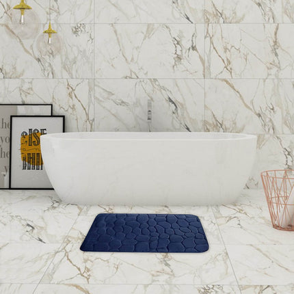 Kdkad Bathroom Rugs Sets 4 Piece, Non Slip Memory Foam Bathroom Rugs, Machine Wash Bathroom Mat Set, Water Absorbent Bath Rug Set for Tub, Toilet and Floor 40*50cmU/15.7*19.7in 50*80cm/19.7*31.5in 50*100cm/19.7*39.3in lid38*40cm/14.9*15.7in J.