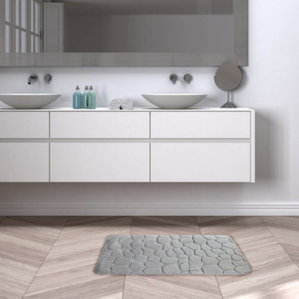 Kdkad Bathroom Rugs Sets 4 Piece, Non Slip Memory Foam Bathroom Rugs, Machine Wash Bathroom Mat Set, Water Absorbent Bath Rug Set for Tub, Toilet and Floor As Show L.