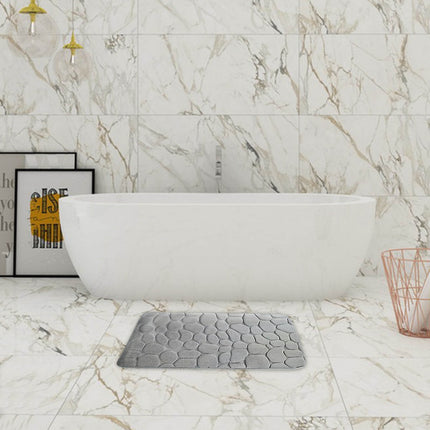 Kdkad Bathroom Rugs Sets 4 Piece, Non Slip Memory Foam Bathroom Rugs, Machine Wash Bathroom Mat Set, Water Absorbent Bath Rug Set for Tub, Toilet and Floor As Show L.