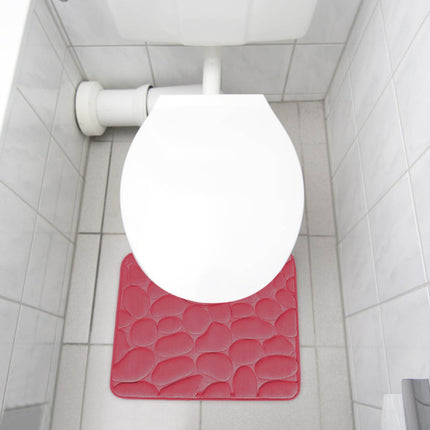 Kdkad Bathroom Rugs Sets 4 Piece, Non Slip Memory Foam Bathroom Rugs, Machine Wash Bathroom Mat Set, Water Absorbent Bath Rug Set for Tub, Toilet and Floor As Show N.