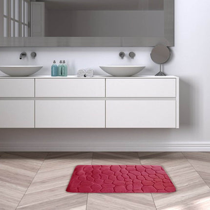Kdkad Bathroom Rugs Sets 4 Piece, Non Slip Memory Foam Bathroom Rugs, Machine Wash Bathroom Mat Set, Water Absorbent Bath Rug Set for Tub, Toilet and Floor As Show N.