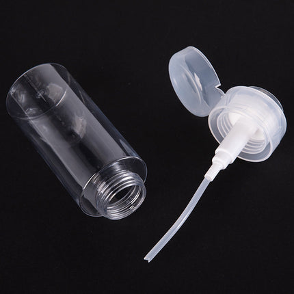 Darzheoy Push Down Pump Dispenser Empty Push Top Bottles Containers for Nail Polish Makeup Remover Micellar Water Facial Toner 200ML Clear.