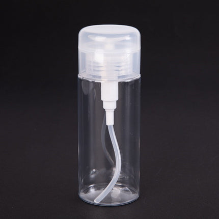 Darzheoy Push Down Pump Dispenser Empty Push Top Bottles Containers for Nail Polish Makeup Remover Micellar Water Facial Toner 200ML Clear.