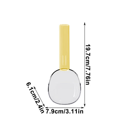 Darzheoy Flour Scoops for Canisters, Grain Scoop Measuring Cups, Food-Safe Kitchen Utensils, Multi-Purpose Flour Scoop for Canisters, Rice Spoon Yellow.