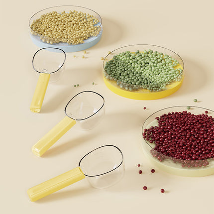 Darzheoy Flour Scoops for Canisters, Grain Scoop Measuring Cups, Food-Safe Kitchen Utensils, Multi-Purpose Flour Scoop for Canisters, Rice Spoon Yellow.