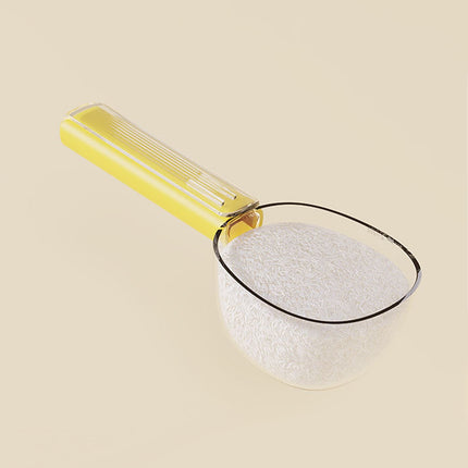 Darzheoy Flour Scoops for Canisters, Grain Scoop Measuring Cups, Food-Safe Kitchen Utensils, Multi-Purpose Flour Scoop for Canisters, Rice Spoon Yellow.