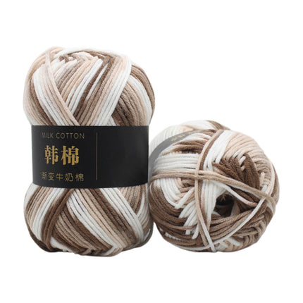AYktou Cotton Yarn - Multicolor Rainbows Yarn,50 gram Skeins,26 Colors Available,7 Strands Of Combed Milk Cotton Crocheting Yarn for Knitting,Crochet,Weaving,Arts & Crafts - Fiesta #I - Curry.