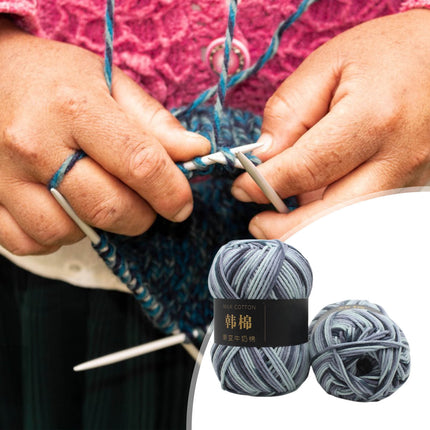 AYktou Cotton Yarn - Multicolor Rainbows Yarn,50 gram Skeins,26 Colors Available,7 Strands Of Combed Milk Cotton Crocheting Yarn for Knitting,Crochet,Weaving,Arts & Crafts - Fiesta #S - Dark Gray.