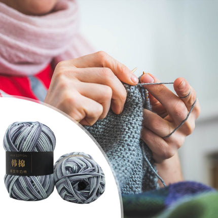 AYktou Cotton Yarn - Multicolor Rainbows Yarn,50 gram Skeins,26 Colors Available,7 Strands Of Combed Milk Cotton Crocheting Yarn for Knitting,Crochet,Weaving,Arts & Crafts - Fiesta #S - Dark Gray.