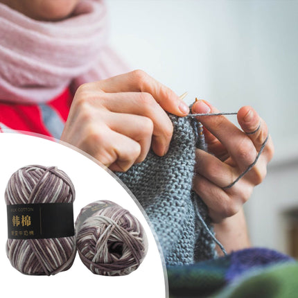 AYktou Cotton Yarn - Multicolor Rainbows Yarn,50 gram Skeins,26 Colors Available,7 Strands Of Combed Milk Cotton Crocheting Yarn for Knitting,Crochet,Weaving,Arts & Crafts - Fiesta #X - Gray White.