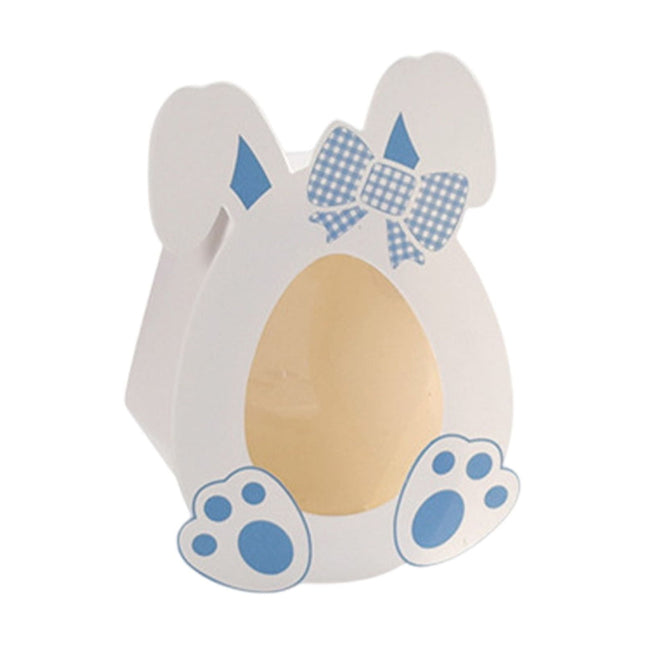 Darzheoy 10 Pcs Easter Treat Boxes with Clear Window Cardboard Box Bunny Bags Rabbit Box Spring Holiday Paper Container for Cookie Goodie Candy Favors Blue.