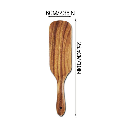 Kdkad Large Wooden Spoon, Wooden Spoon for Cooking, Large Wood Scoop Utensil, Kitchen Serving Scoop for Pot, Long Handle Spoon, Heavy Food Service Spoon, Mixing Spoon, Smooth Finish & Comfortable Grip As Show C.