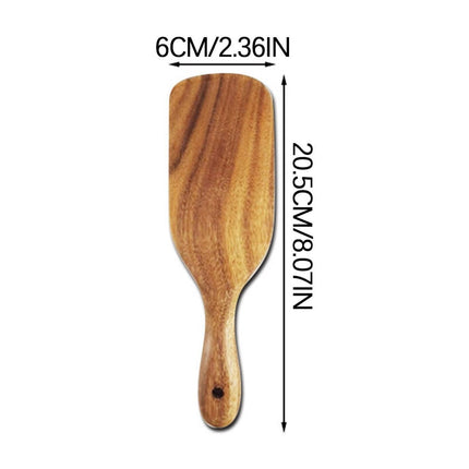 Kdkad Large Wooden Spoon, Wooden Spoon for Cooking, Large Wood Scoop Utensil, Kitchen Serving Scoop for Pot, Long Handle Spoon, Heavy Food Service Spoon, Mixing Spoon, Smooth Finish & Comfortable Grip As Show D.