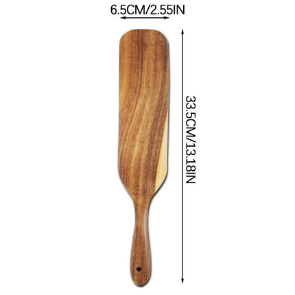 Kdkad Large Wooden Spoon, Wooden Spoon for Cooking, Large Wood Scoop Utensil, Kitchen Serving Scoop for Pot, Long Handle Spoon, Heavy Food Service Spoon, Mixing Spoon, Smooth Finish & Comfortable Grip As Show D.