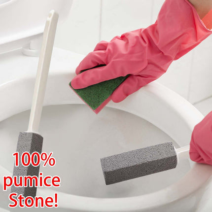 Kdkad Toilet Cleaner Hard Water Build Up Remover with Ergonomic Handle, Toilet Bowl Stain Ring Remover, Pumice Cleaning Stone with Handle for Kitchen/Bathroom/Pool/Household Cleaning.