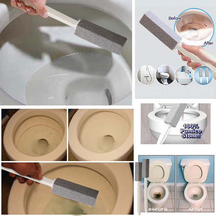 Kdkad Toilet Cleaner Hard Water Build Up Remover with Ergonomic Handle, Toilet Bowl Stain Ring Remover, Pumice Cleaning Stone with Handle for Kitchen/Bathroom/Pool/Household Cleaning.