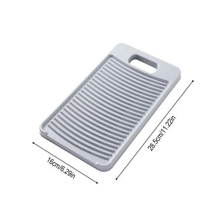 Kdkad Washboard for Hand Washing Clothes, Portable Plastics Wash Board, Household Scrub Board, Washing Board for Laundry Home Dormitory Travel Small Delicate Articles Cleaning 11.2×6.3 in Gray.