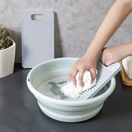 Kdkad Washboard for Hand Washing Clothes, Portable Plastics Wash Board, Household Scrub Board, Washing Board for Laundry Home Dormitory Travel Small Delicate Articles Cleaning 11.2×6.3 in Gray.