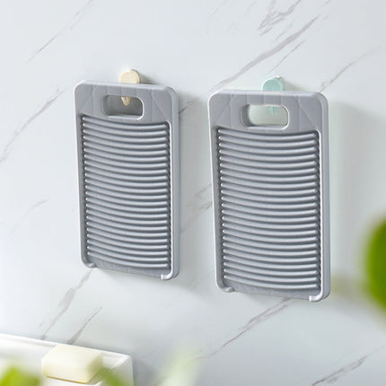 Kdkad Washboard for Hand Washing Clothes, Portable Plastics Wash Board, Household Scrub Board, Washing Board for Laundry Home Dormitory Travel Small Delicate Articles Cleaning 11.2×6.3 in Gray.