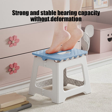 Darzheoy Adult Folding Step Stool, Foldable Stool, Suitable for Living Room, Kitchen, and Bathroom, Portable Travel Stool Blue.