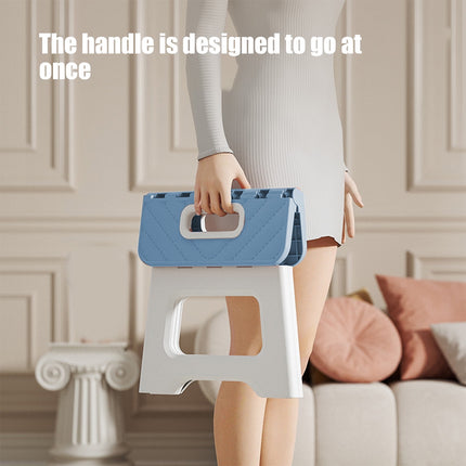 Darzheoy Adult Folding Step Stool, Foldable Stool, Suitable for Living Room, Kitchen, and Bathroom, Portable Travel Stool Blue.