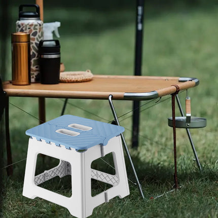 Darzheoy Adult Folding Step Stool, Foldable Stool, Suitable for Living Room, Kitchen, and Bathroom, Portable Travel Stool Blue.