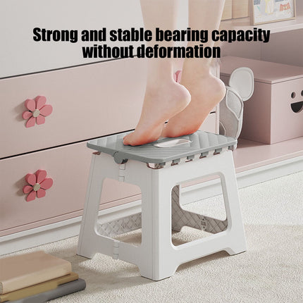 Darzheoy Adult Folding Step Stool, Foldable Stool, Suitable for Living Room, Kitchen, and Bathroom, Portable Travel Stool Gray.