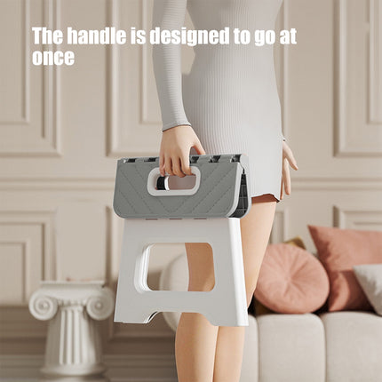 Darzheoy Adult Folding Step Stool, Foldable Stool, Suitable for Living Room, Kitchen, and Bathroom, Portable Travel Stool Gray.