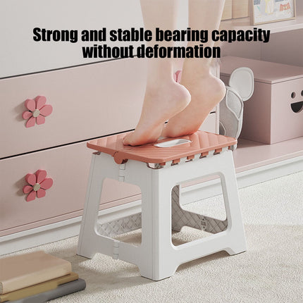 Darzheoy Adult Folding Step Stool, Foldable Stool, Suitable for Living Room, Kitchen, and Bathroom, Portable Travel Stool Pink.