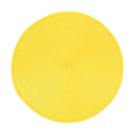Darzheoy Round Braided Placemats Table Mats for Dining Tables Woven Washable Non-Slip Place mats 15 inch B.