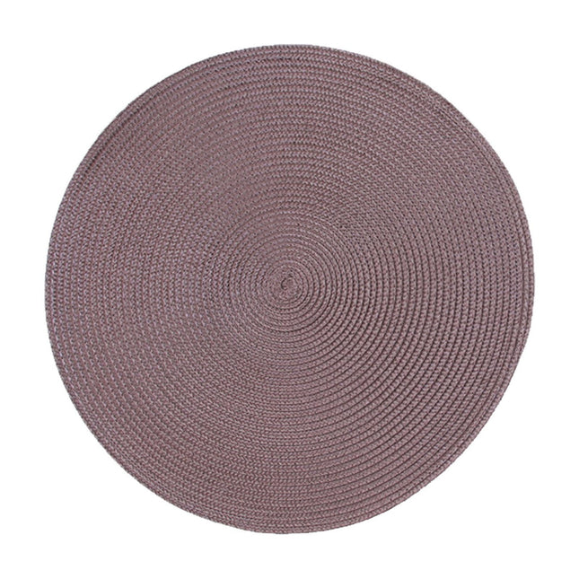 Darzheoy Round Braided Placemats Table Mats for Dining Tables Woven Washable Non-Slip Place mats 15 inch D.