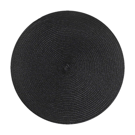 Darzheoy Round Braided Placemats Table Mats for Dining Tables Woven Washable Non-Slip Place mats 15 inch F.