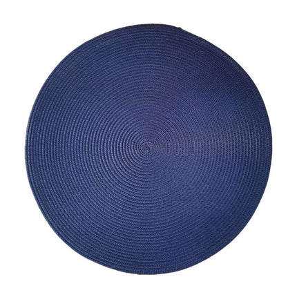 Darzheoy Round Braided Placemats Table Mats for Dining Tables Woven Washable Non-Slip Place mats 15 inch I.