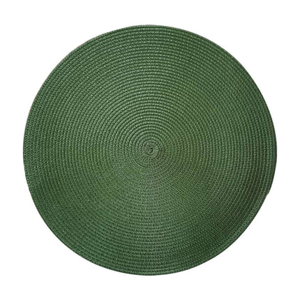 Darzheoy Round Braided Placemats Table Mats for Dining Tables Woven Washable Non-Slip Place mats 15 inch J.