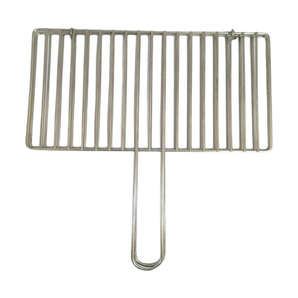 Kdkad Fish Grilling Basket, BBQ Grilling Basket, Folding Portable Stainless Steel BBQ Grill Basket for Fish Vegetables Shrimp with Handle 15×9.4 in Silver.