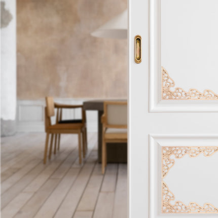 2 Pcs Long Furniture Carvings Wainscoting for Wall Wood Decorative Piece Office.