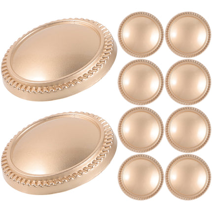 Worgeous 10 Pcs Buttons for Crafts Clothes Replacement Table Decorations Replaceable Cup Lid Travel Golden.