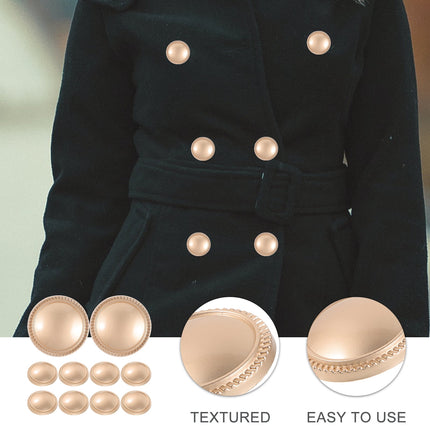 Worgeous 10 Pcs Buttons for Crafts Clothes Replacement Table Decorations Replaceable Cup Lid Travel Golden.