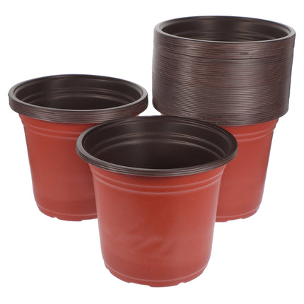 Worgeous 50 Pcs Large Plastic Planter Pots for and Plants, Garden Starter Containers.