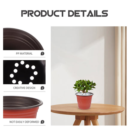 Worgeous 50 Pcs Large Plastic Planter Pots for and Plants, Garden Starter Containers.