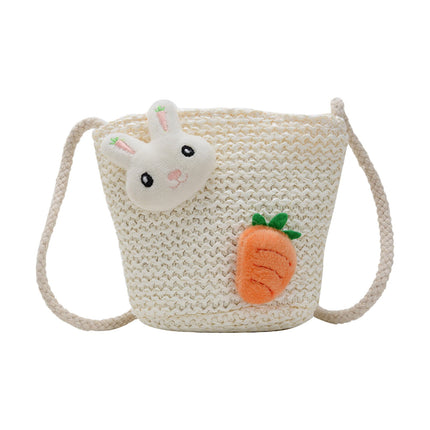 Darzheoy Girls Knitting Bag Straw Handbags for Summer Crossbody Bag Kids Wallet Girls Purse Straw Bag Beach Bag Beach Tote Bag Little Girl Cross Body Purses Summer Beach Bag C.