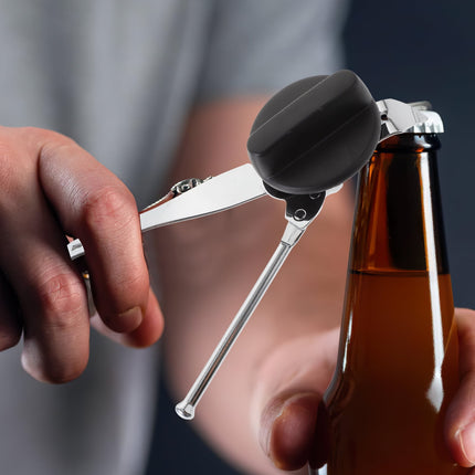 HOOWIFFY Stainless Steel Manual Bottle Opener Kitchen Tool Set Easy to Use Bar Accessories.