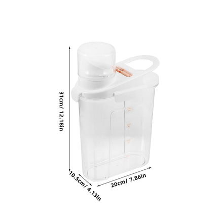 Worgeous Laundry Powder Detergent Container Transparent Laundry Detergent Dispenser Jar.