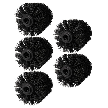 5 Pcs Brush Head Toilet Eco Refills Scrubber Heads Brushes Bowl Black.