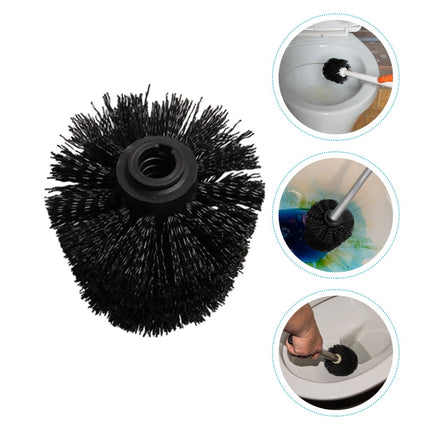 5 Pcs Brush Head Toilet Eco Refills Scrubber Heads Brushes Bowl Black.
