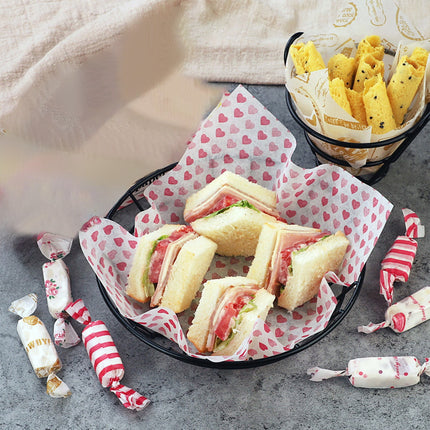 Darzheoy Wax Paper, Food Picnic Paper, 50 sheets Grease Proof Paper, Waterproof Dry Hamburger Paper Liners Wrapping Tissue for Plastic Food Basket A.