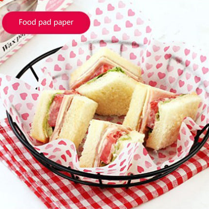 Darzheoy Wax Paper, Food Picnic Paper, 50 sheets Grease Proof Paper, Waterproof Dry Hamburger Paper Liners Wrapping Tissue for Plastic Food Basket A.