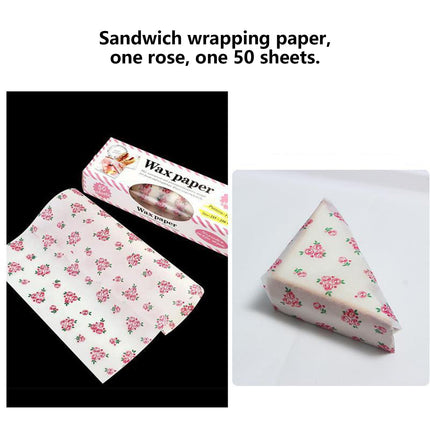Darzheoy Wax Paper, Food Picnic Paper, 50 sheets Grease Proof Paper, Waterproof Dry Hamburger Paper Liners Wrapping Tissue for Plastic Food Basket C.
