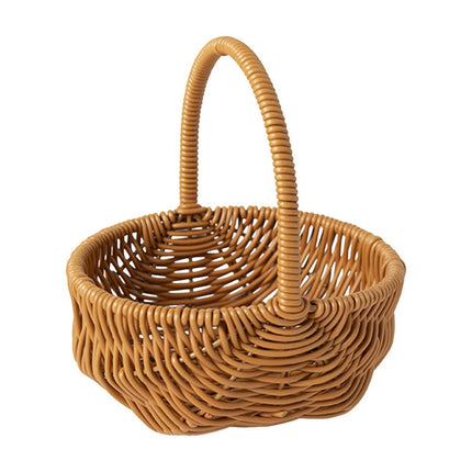 Chmadoxn Easter Basket, Handwoven Rattan Flower Basket for Bouquet, Home Decor & Wedding Centerpiece - Natural Woven Storage Basket with Handle, Serviceable & Lightweight Floral Display - Spring Decor.